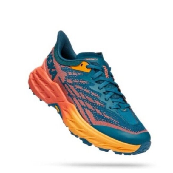 Hoka One One Shoes - Hoka Speedgoat Sneakers Womens 9.5 Blue Coral/Camellia Trail Running Shoes